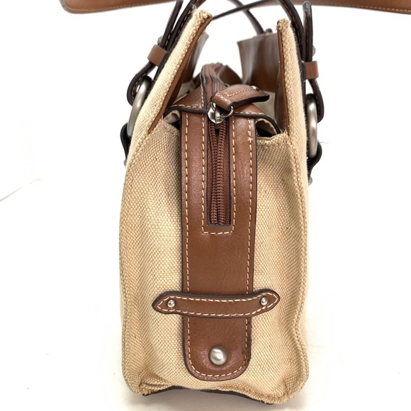 ETIENNE AIGNER Jute Canvas Shoulder Bag Purse Tote - Picture 10 of 16